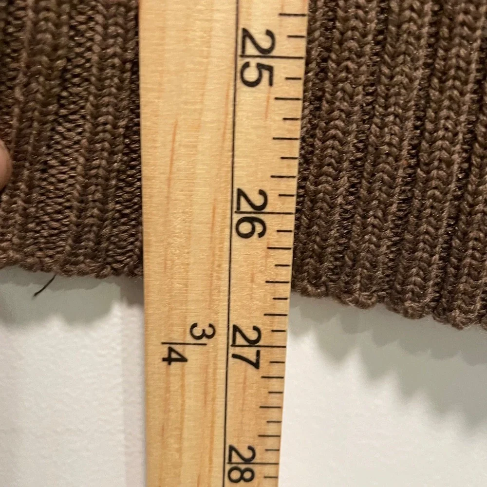 Vintage US Military 100% Wool 5 Button Henley Sweater Brown Mens Large 42-44